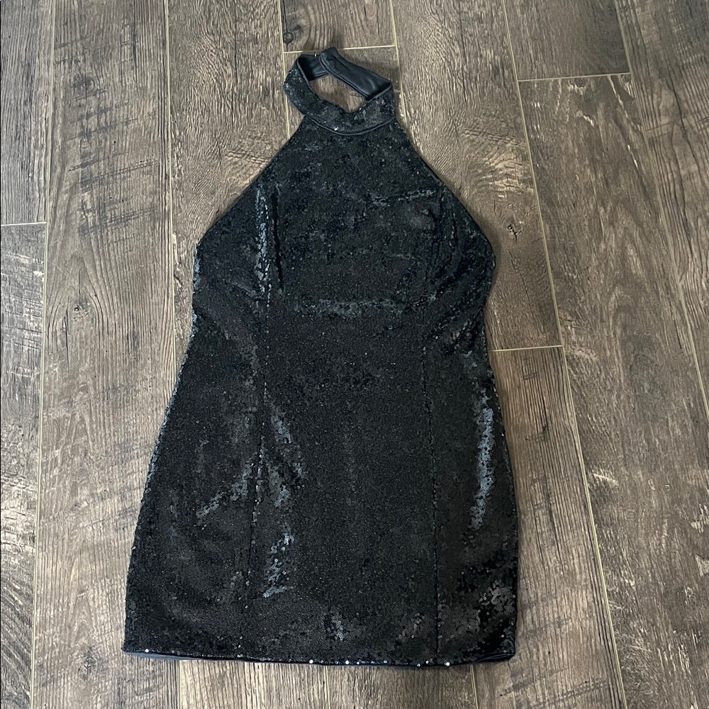 Dynamite Black Sequin Mini Dress
